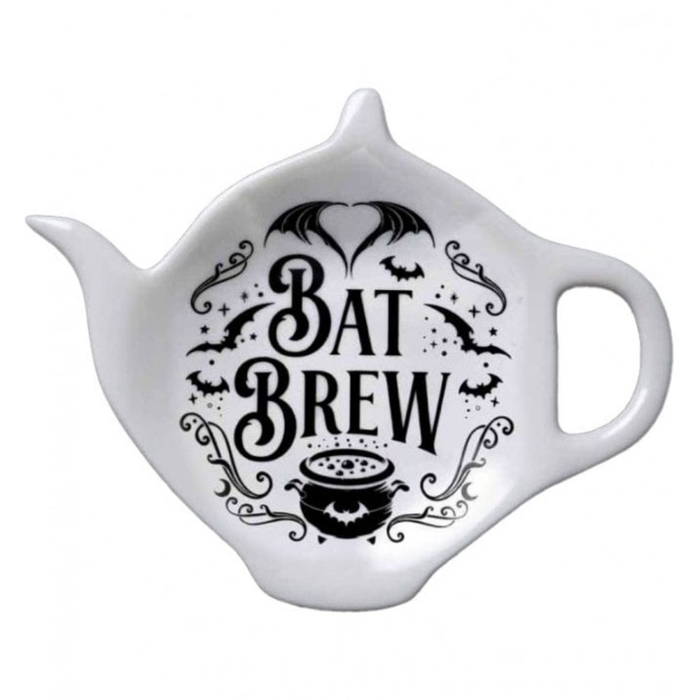 Alchemy Gothic Bat Brew China Spoon Rest New Boxed